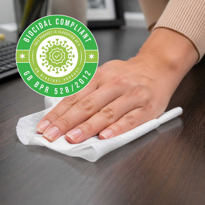 4x500 sheet multipurpose antibacterial hand and surface wet wipes, recyclable and alcohol-free for effective germ removal