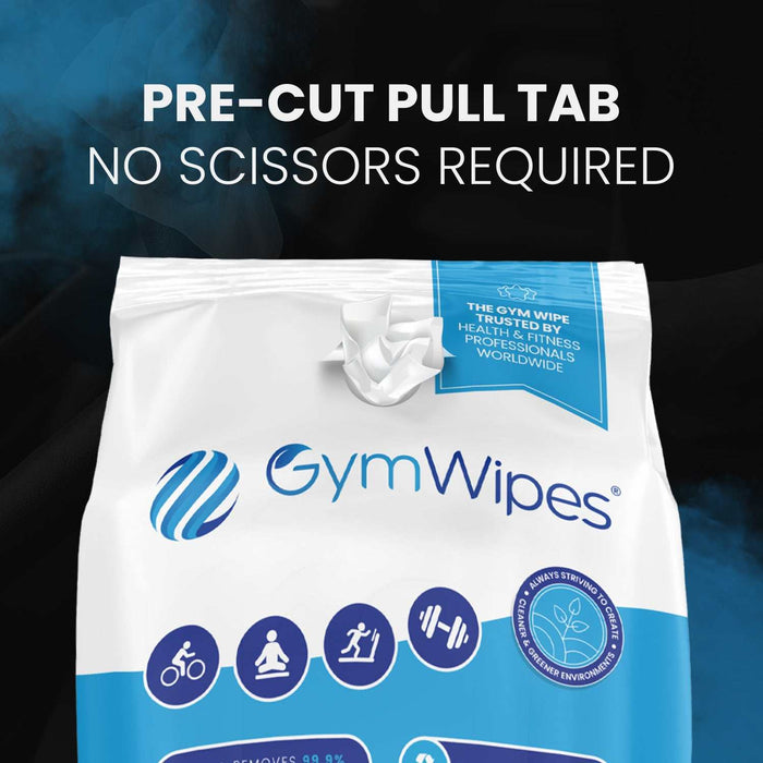 4x600 Sheet Gym Wipes® refill pack with antibacterial, recyclable, durable, alcohol-free gym surface and hand wipes