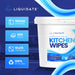600 Sheet Kitchen Wipes antibacterial refillable bucket made of recyclable spunbond material for kitchen cleaning