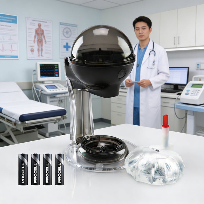 Germstar ONE Hand Sanitiser Dispenser 355ml black starter kit with spearmint refill and mounting accessories