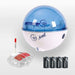 Blue and white Germstar ONE 946ml touchless hand sanitiser dispenser starter kit with spearmint refill and batteries