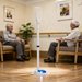 Germstar Premium Floor Stand in white with A4 sign holder and drip tray for 946ml dispenser