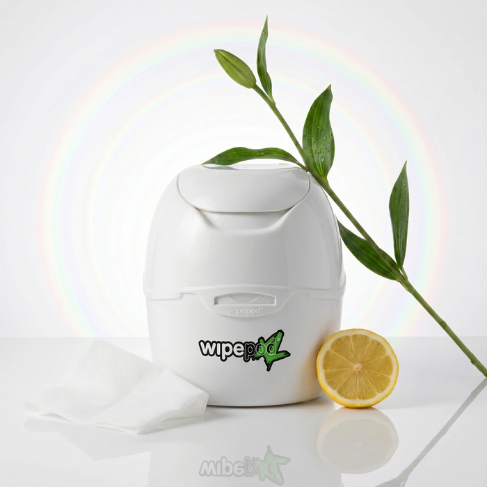 WIPEPOD XL successful wipes dispenser with sleek design and airtight seal for freshness