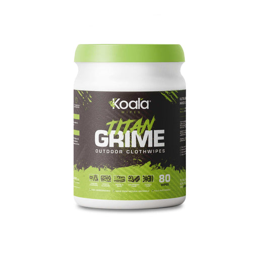 Koala Wipes Titan Grime biodegradable antibacterial outdoor cleaning wipes, 80 sheets in tub