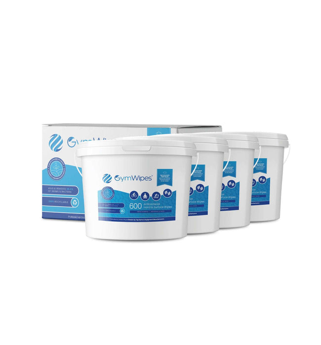 4x600 Sheet Gym Wipes antibacterial refillable bucket for gym cleaning and disinfection
