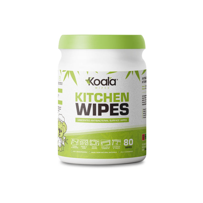 Koala Wipes® Kitchen Wipes biodegradable antibacterial bamboo wipes for eco-friendly kitchen cleaning