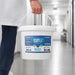 Liquidate® 600 Extra-Large Antibacterial Wipes in recyclable bucket for multi-surface cleaning and disinfection