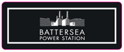 Custom printed dispensers showcasing Battersea Power Station branding.