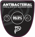 Custom printed antibacterial wipes dispenser showcasing brand logo and hygiene message.