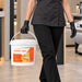 Liquidate® Sunbed & Salon antibacterial wipes in a white 1000-sheet bucket with an orange label and carry handle.