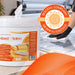 Liquidate® Sunbed & Salon antibacterial wipes in a white 600-sheet bucket with orange labels and a dispensing lid.