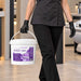 Antibacterial wipes in a white bucket with purple label, Liquidate® Sunbed & Salon, 800 sheets and a carry handle.