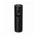 Matt black stainless steel floor standing antibacterial wet wipes dispenser with built-in waste bin and angled top design