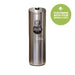 Stainless steel free standing wet wipes dispenser with built-in waste bin and angled top in brushed silver finish