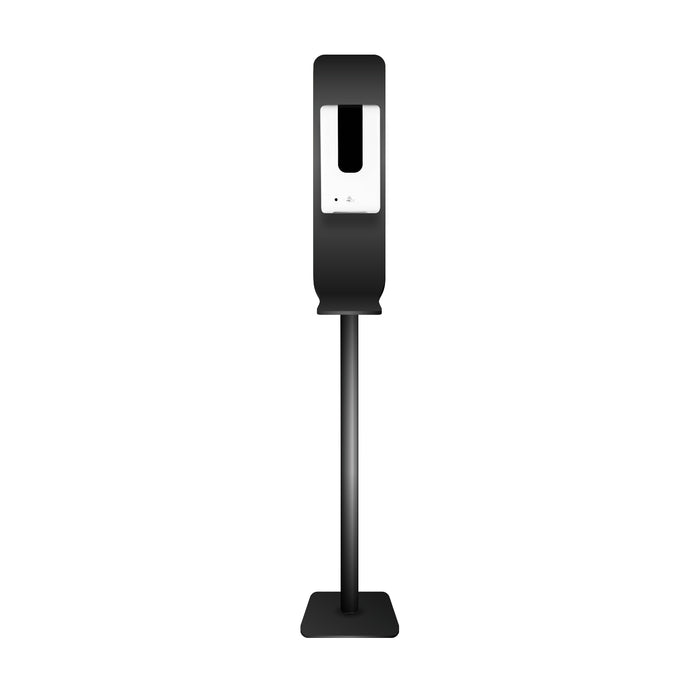 Black Floor Stand with 1.2L Automatic Sanitiser Dispenser, Optional Branding