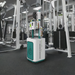 Multipurpose bespoke gym cleaning station in modern gym setting.