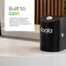 Koala Wipes stainless steel desktop wet wipes dispenser in matt black finish on desk