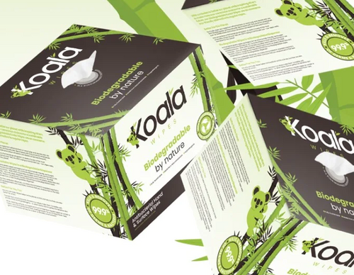 Koala®  Sustainable Eco Friendly Biodegradable Wet Wipes Dispenser Inc initial 500 Sheet fill - Grange Europe Ltd - Online Store