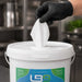500 sheet Liquidate LB9 antibacterial wipes biodegradable bucket for multi-surface cleaning and disinfection