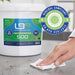 500 sheet Liquidate LB9 antibacterial wipes bucket biodegradable plant-based microfiber cleaning wipes for surfaces