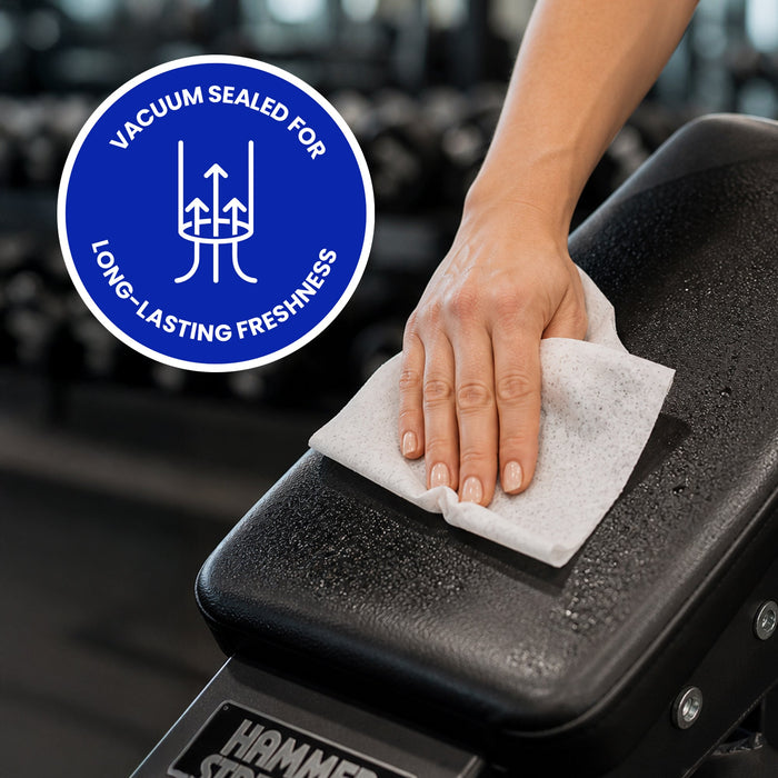 4x1100 sheet antibacterial hand and surface wet wipes in recyclable vacuum-sealed packaging for multipurpose cleaning