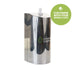 Polished stainless steel wall-mounted wipes dispenser with customizable logo and sleek design