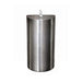 Brushed stainless steel wall-mounted wet wipes dispenser in gunmetal grey with sleek durable design