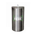 Small brushed stainless steel wet wipes dispenser wall mounted in gunmetal grey finish