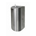 Gunmetal grey brushed stainless steel wall-mounted wet wipes dispenser with sleek, durable design and secure locking mechanism