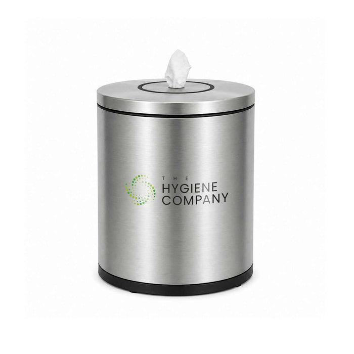 Stainless Steel Table Top Wipes Dispenser, Brushed Silver