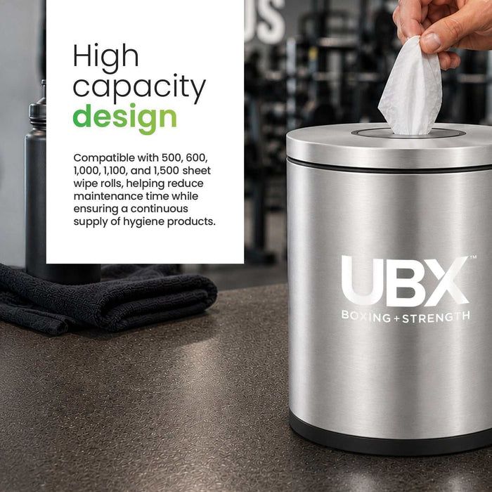 Stainless Steel Table Top Wipes Dispenser, Brushed Silver