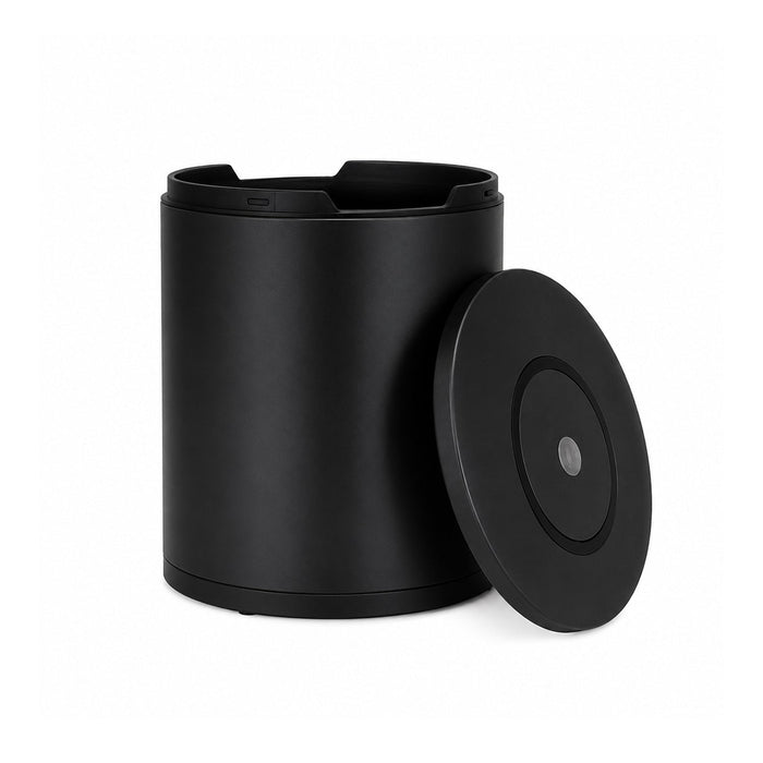 Stainless steel tabletop wipes dispenser in brushed silver with fingerprint-resistant finish and silicone nozzle for smooth dispensing