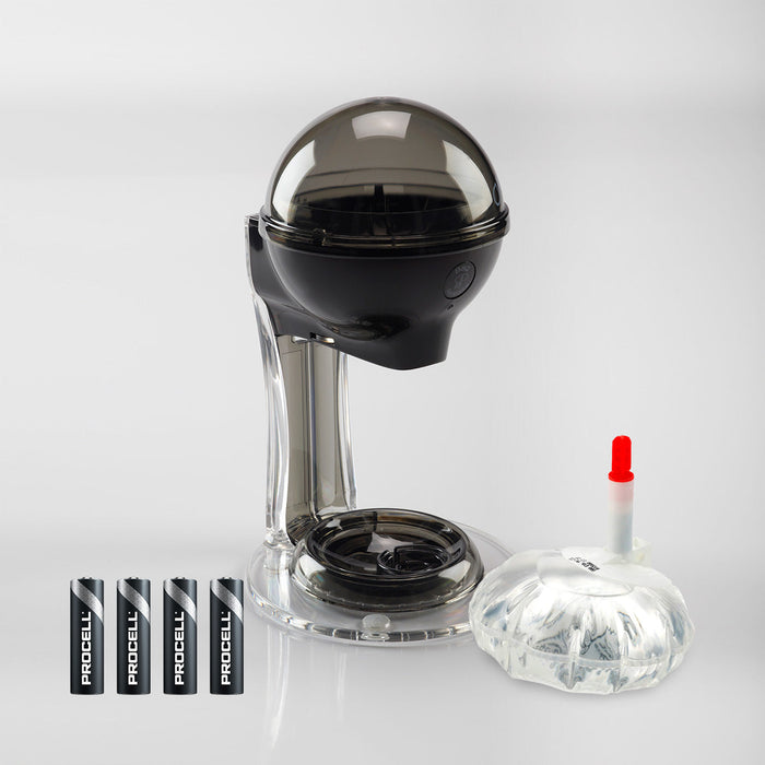 Germstar ONE Hand Sanitiser Dispenser 355ml Black with spearmint refill and mounting accessories
