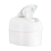 White WIPEPOD® wet wipes dispenser with a flip-top lid for hygienic and eco-friendly refillable wet wipe storage
