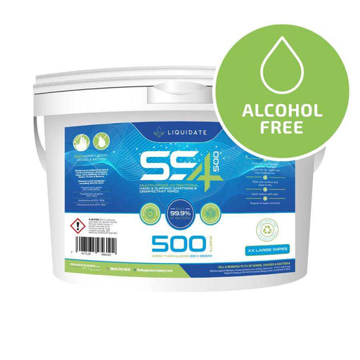 Eco-friendly antibacterial hand and surface wipes in refillable bucket with lemon scent.