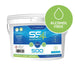 Eco-friendly antibacterial hand and surface wipes in refillable bucket with lemon scent.