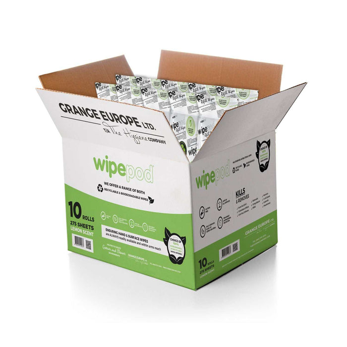 2750-Count Large Biodegradable Antibacterial Wet Wipes (10 Rolls) - 100% Eco-Friendly - Grange Europe Ltd - Online Store