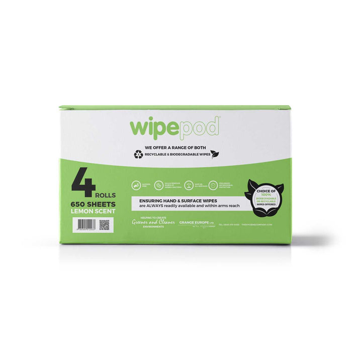 2000-Count XL Antibacterial Wet Wipes Refill Pack (4 Rolls) - 100% Biodegradable & Compostable - Grange Europe Ltd - Online Store