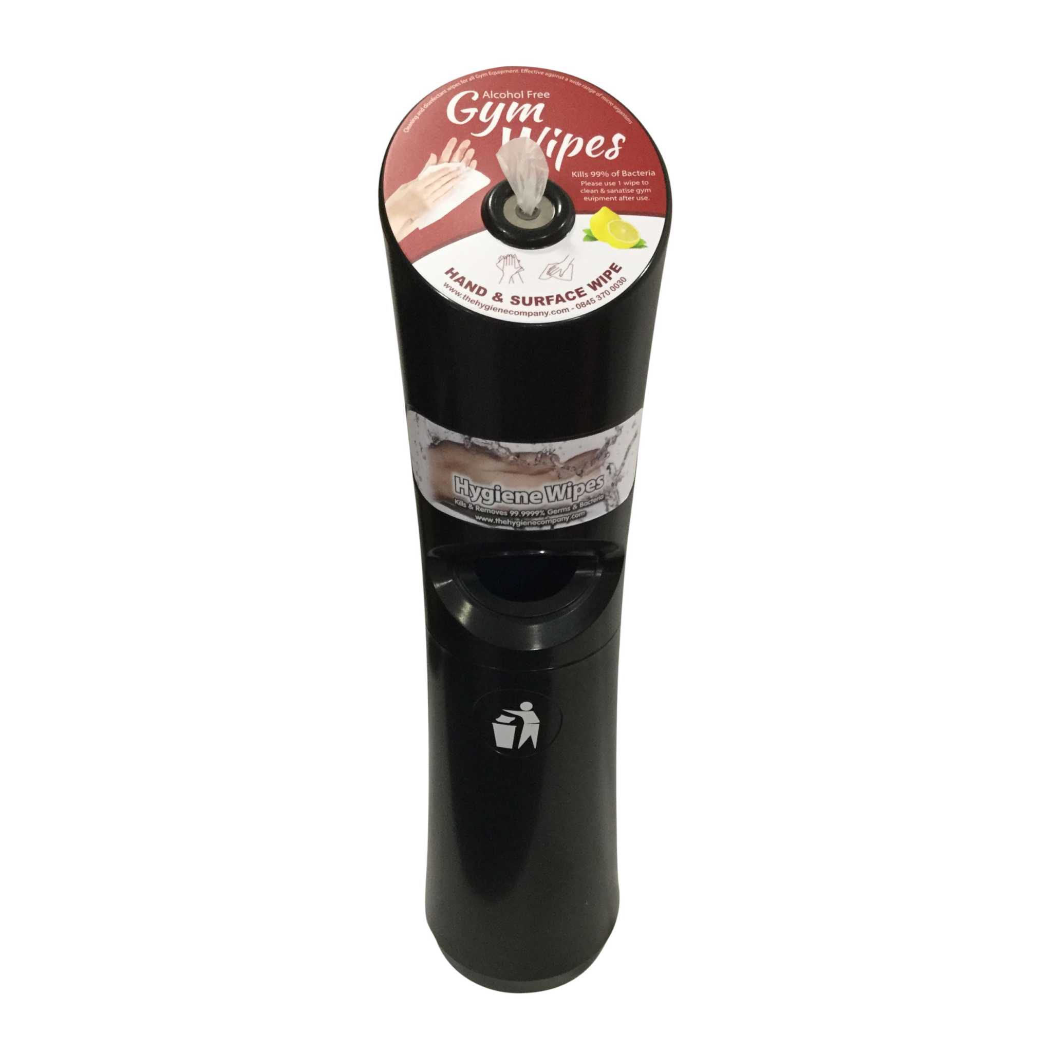 Wet Wipes Station  Black Free standing Antibacterial Wet Wipes Dispenser - Grange Europe Ltd - Online Store