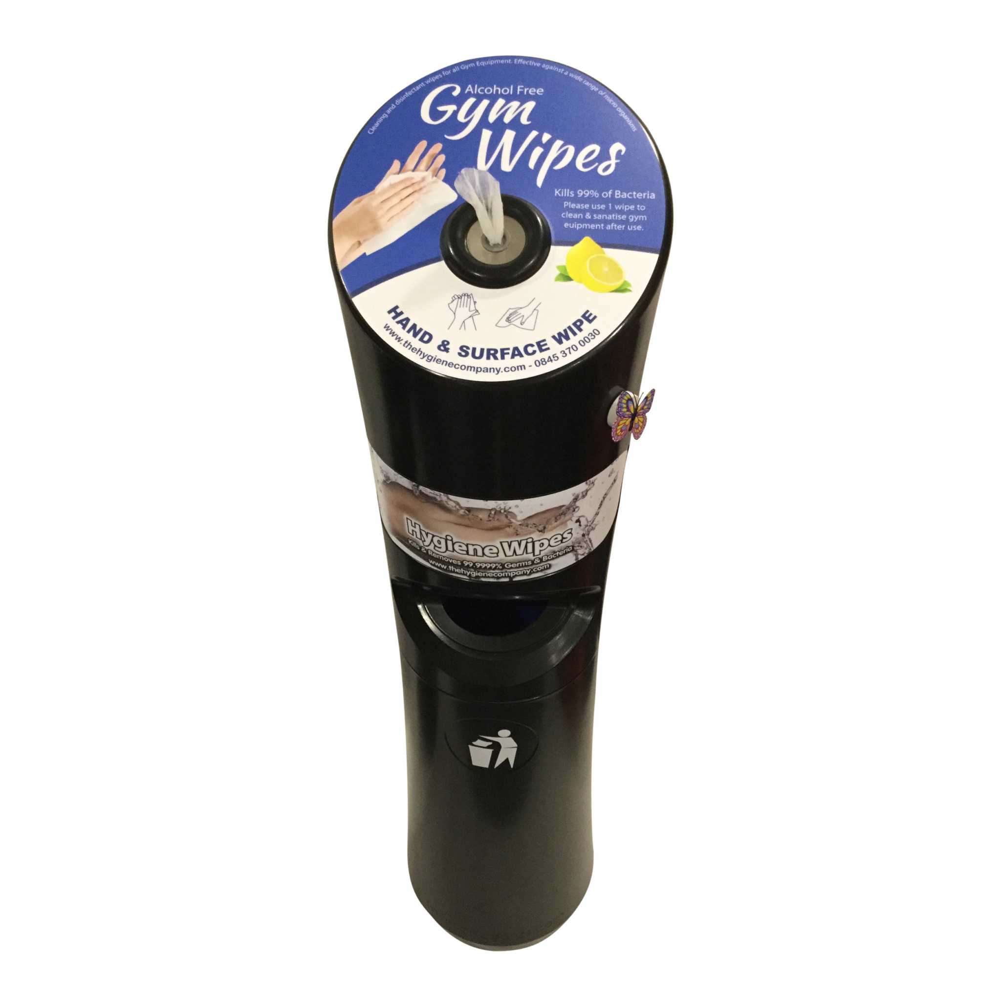 Wet Wipes Station  Black Free standing Antibacterial Wet Wipes Dispenser - Grange Europe Ltd - Online Store