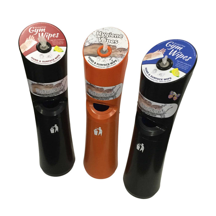 Wet Wipes Station  Black Free standing Antibacterial Wet Wipes Dispenser - Grange Europe Ltd - Online Store