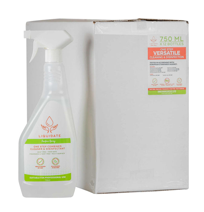 R5 Liquidate antibacterial surface spray, sanitiser / disinfectant 500 ml x 16 bottles per box Quat Free Biodide - Grange Europe Ltd - Online Store