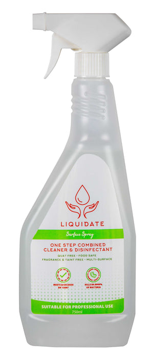 R5 Liquidate antibacterial surface spray, sanitiser / disinfectant 500 ml x 16 bottles per box Quat Free Biodide - Grange Europe Ltd - Online Store