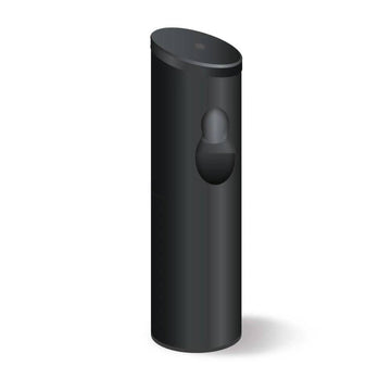Matt Black Floor Standing Antibacterial Wet Wipes Dispenser Including built in waste bin & antibacterial hand gel dispenser
