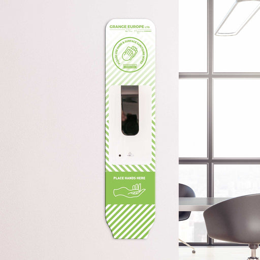 Wall Mounted Dispenser with Optional Custom Branding Backing Plate - Grange Europe Ltd - Online Store